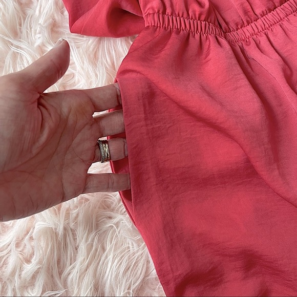 CYNTHIA ROWLEY Maxi Dress Sleeveless Ruffle V-Neck Collar Adjustable Waist - MED - Picture 6 of 13